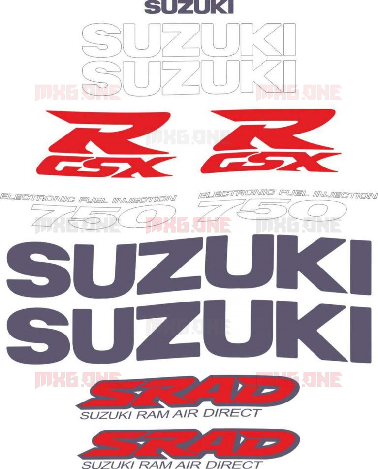 Suzuki GSX R 750 Logos Decals Stickers And Graphics MXG ONE Best