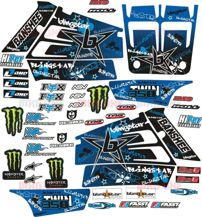 Yamaha Banshee Logos Decals Stickers And Graphics Mxg One Best