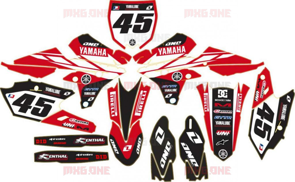 YAMAHA WR 250F 2015 2018 WR 450F 2016 2018 CLASSIC RED Decals Set