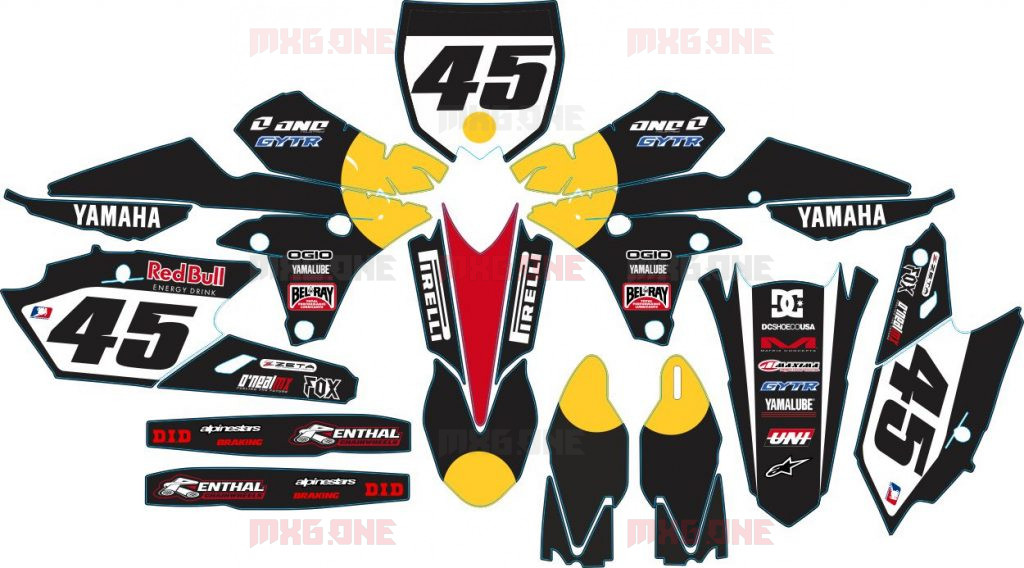 Yamaha Yzf 250 Yzf 450 Logos Decals Stickers And Graphics Mxgone