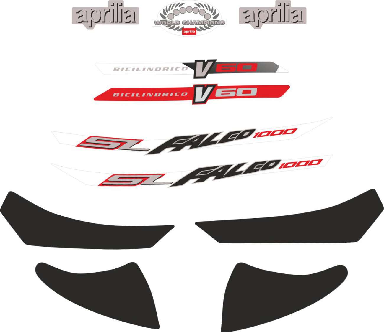 Aprilia Falco SL 1000 R 4 colour graphics x 2 style 002