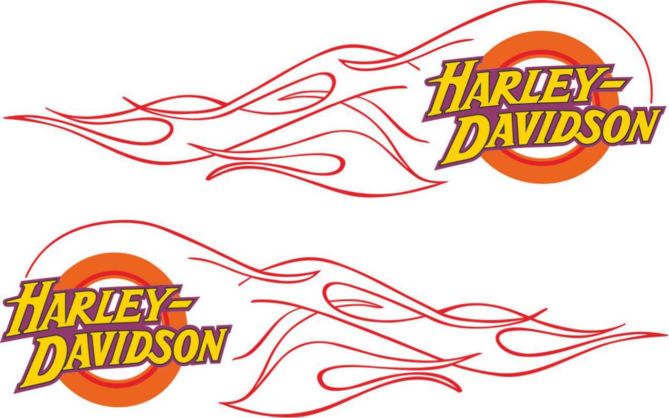 Harley Davidson Flames Sticker Mxgone Best Moto Decals
