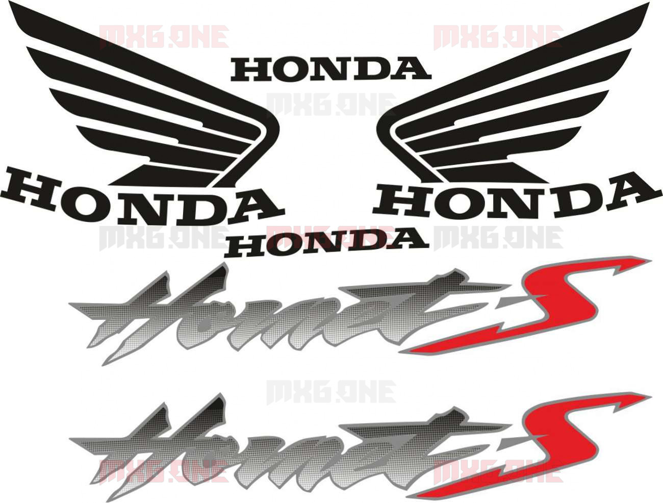 Honda Hornet Bees Stickers decals 150 microns thick toolbox helmet 115 x 105mm 