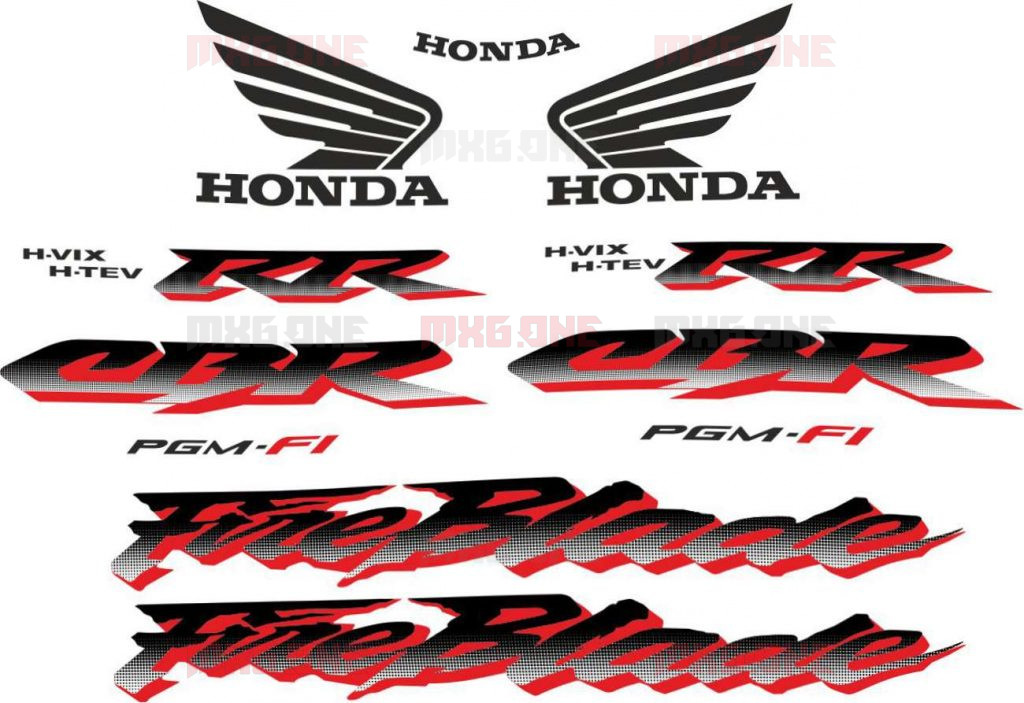 Honda Cbr Rr Fireblade Decals Set Mxg One Best Moto Decals