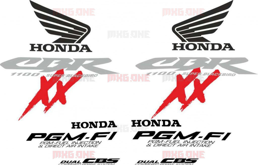 Honda CBR 1100 logos decals, stickers and graphics - MXG.ONE - Best