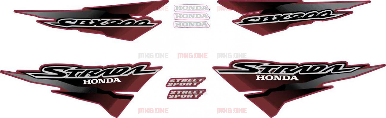 Honda CBX-200 2002 decals set -  - Best moto decals