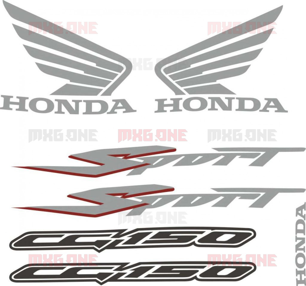 Honda CG-150 2008 ES-TITAN-SPORT stickers set - MXG.ONE - Best moto decals