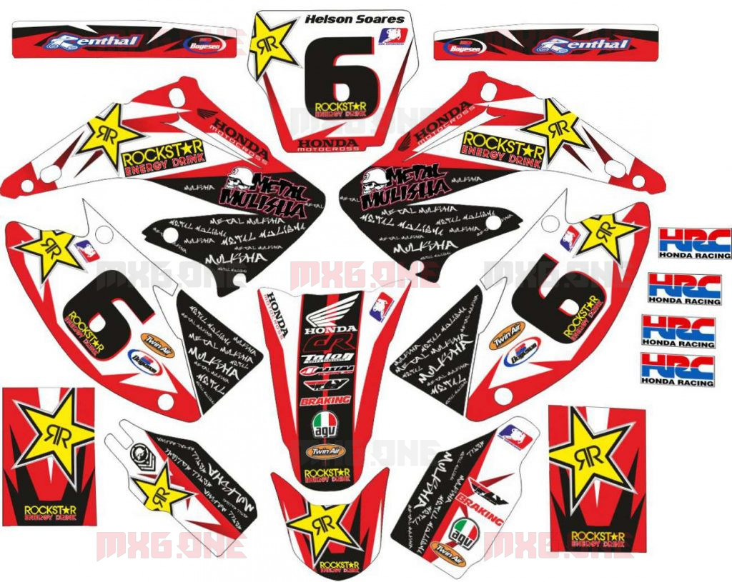 Honda CR-125 CR-250 2002-2007 decals set - MXG.ONE - Best moto decals