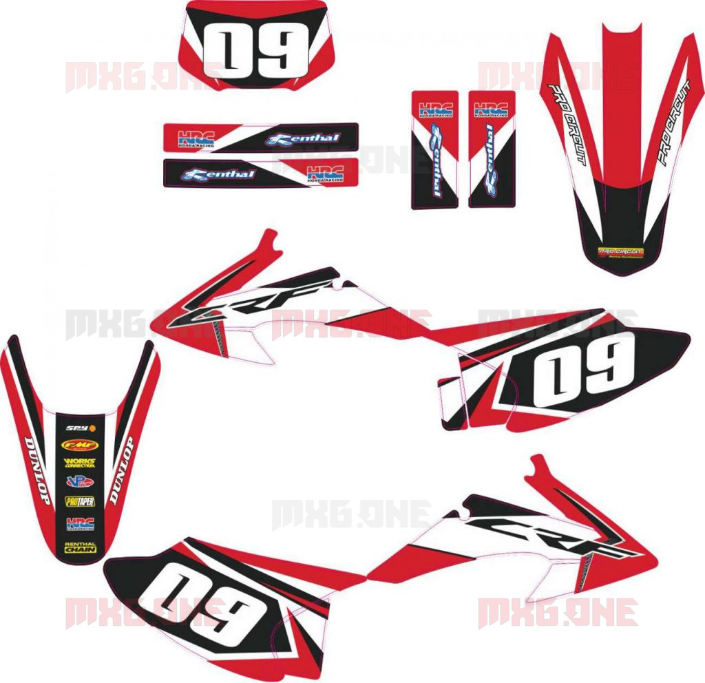 HONDA CRF-150-230 2008-2012 ORIG stickers set - MXG.ONE - Best moto decals