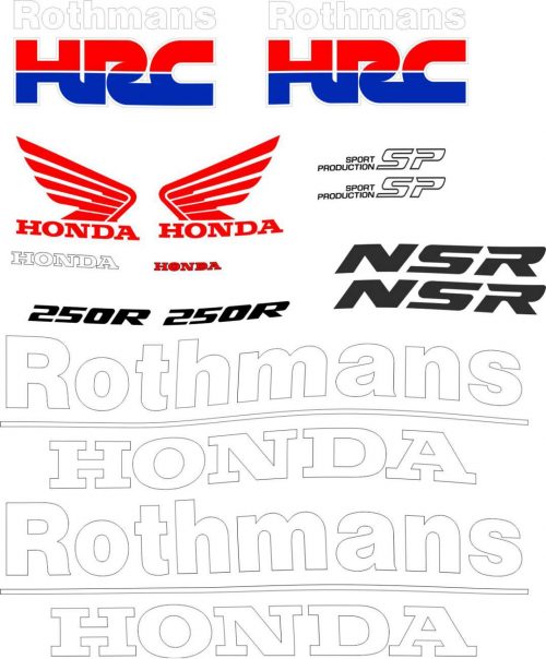 Universal Honda Autocollant/Sticker Set Honda NSR 125 80 km/h NSR 250 NSS 250 