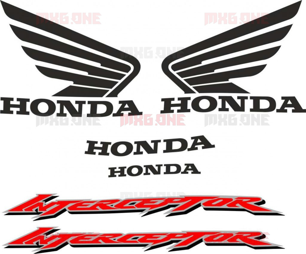 Honda VFR-800-F 2002-2008 V-TEC-INTERCEPTOR stickers set - MXG.ONE ...