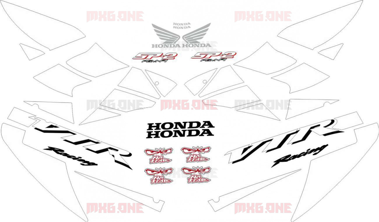 Aufkleber 3D Kompatibel für Motorrad Honda VTR SP1-SP2 Schutz Platte Gabel