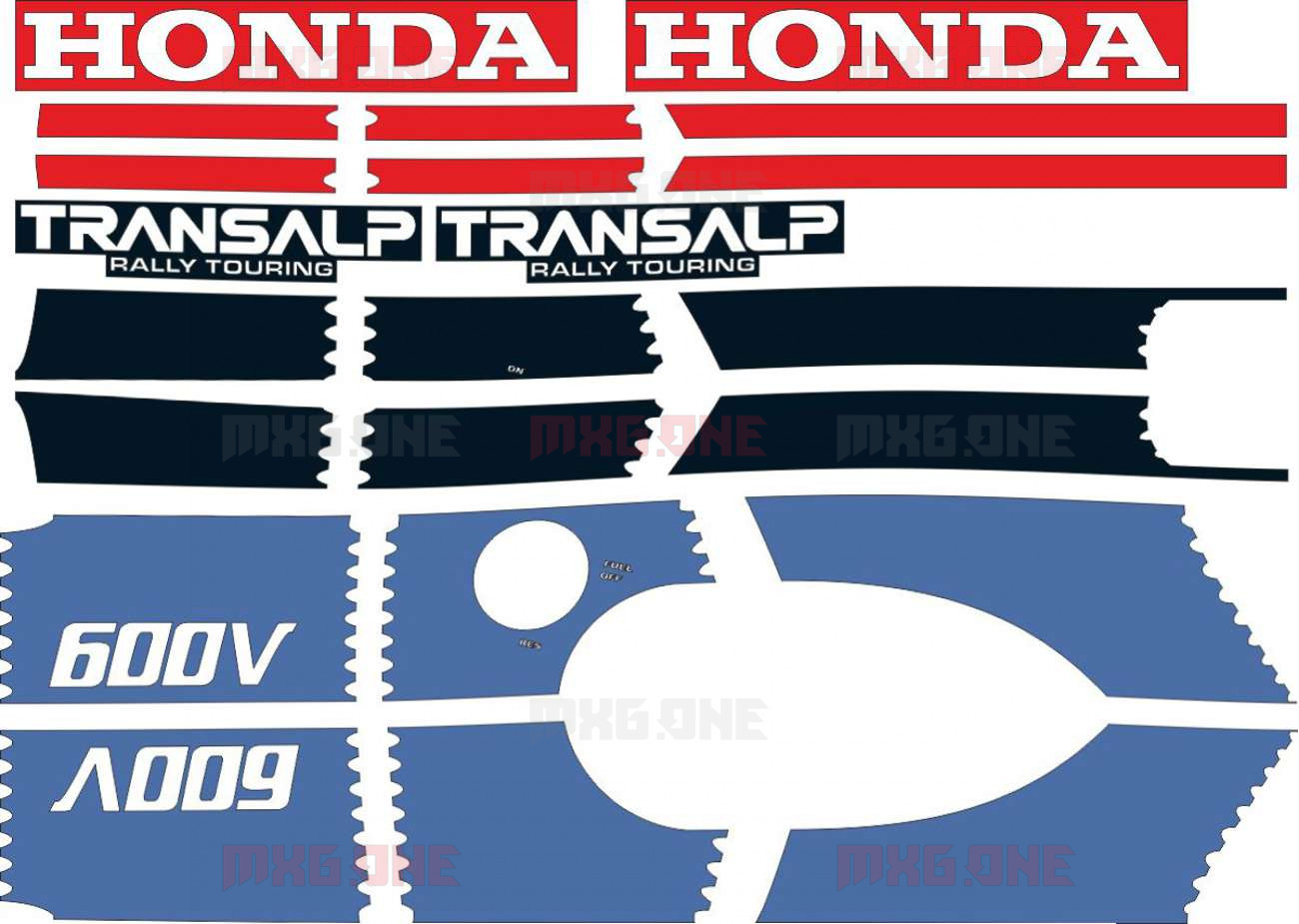 adesivi/adhesives/stickers/decal HONDA XL 600 V TRANSALP 1987 