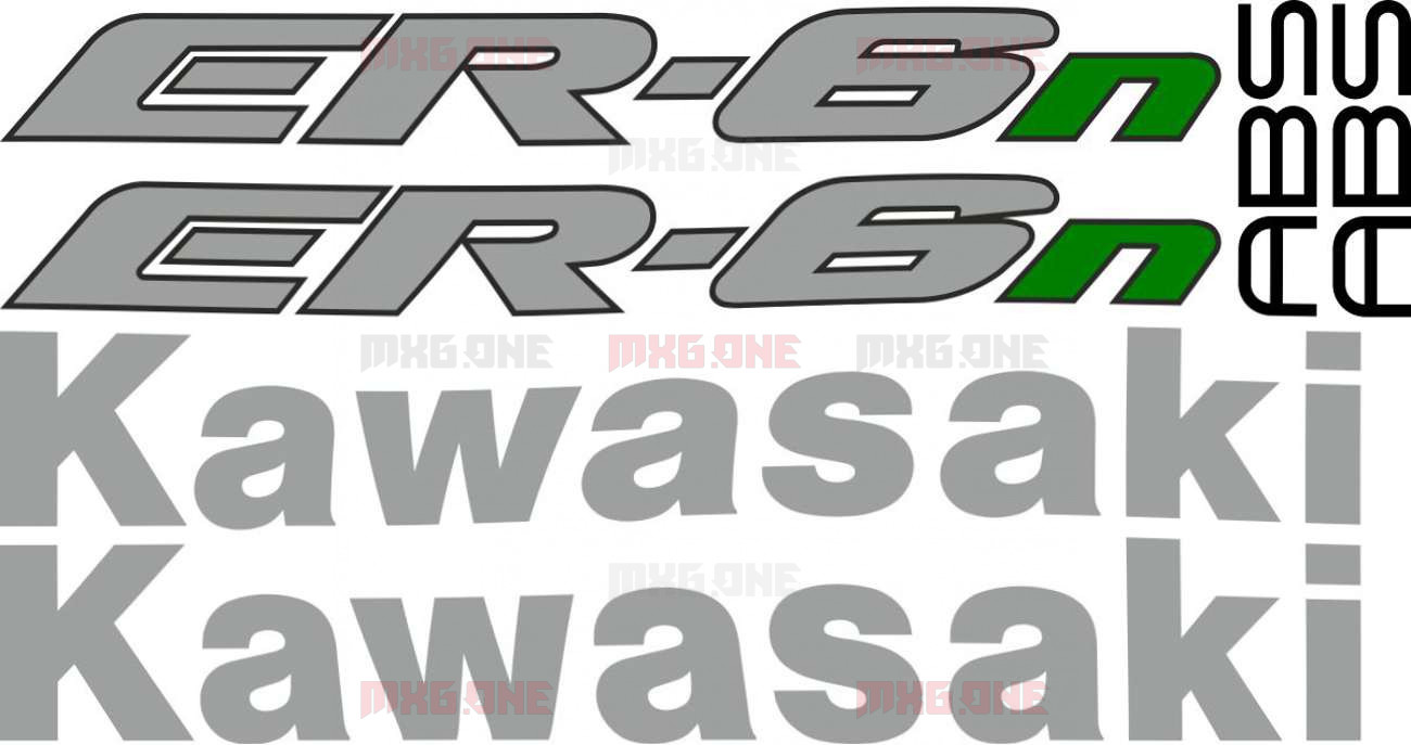 Kawasaki ER-6N 2016 grey 51A stickers decals