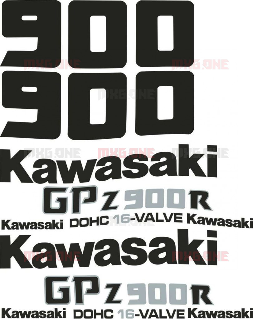 Kawasaki GPZ500R stickers set MXG.ONE Best moto decals
