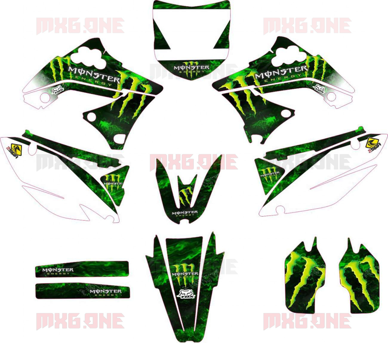 Kawasaki Kx F Stickers Set Mxg One Best Moto Decals