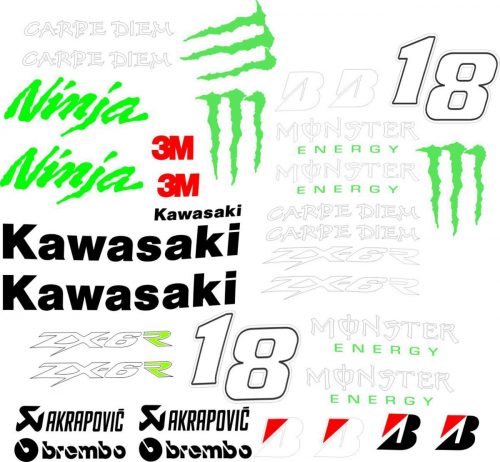 Kawasaki ZX 6R logos decals, stickers and graphics - MXG.ONE 