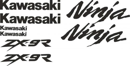 Motorrad Felgenrandaufkleber KAWASAKI - Logo ZX9R