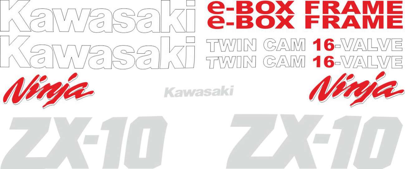 Kawasaki ZX-10 1989 stickers set - MXG.ONE - Best moto decals