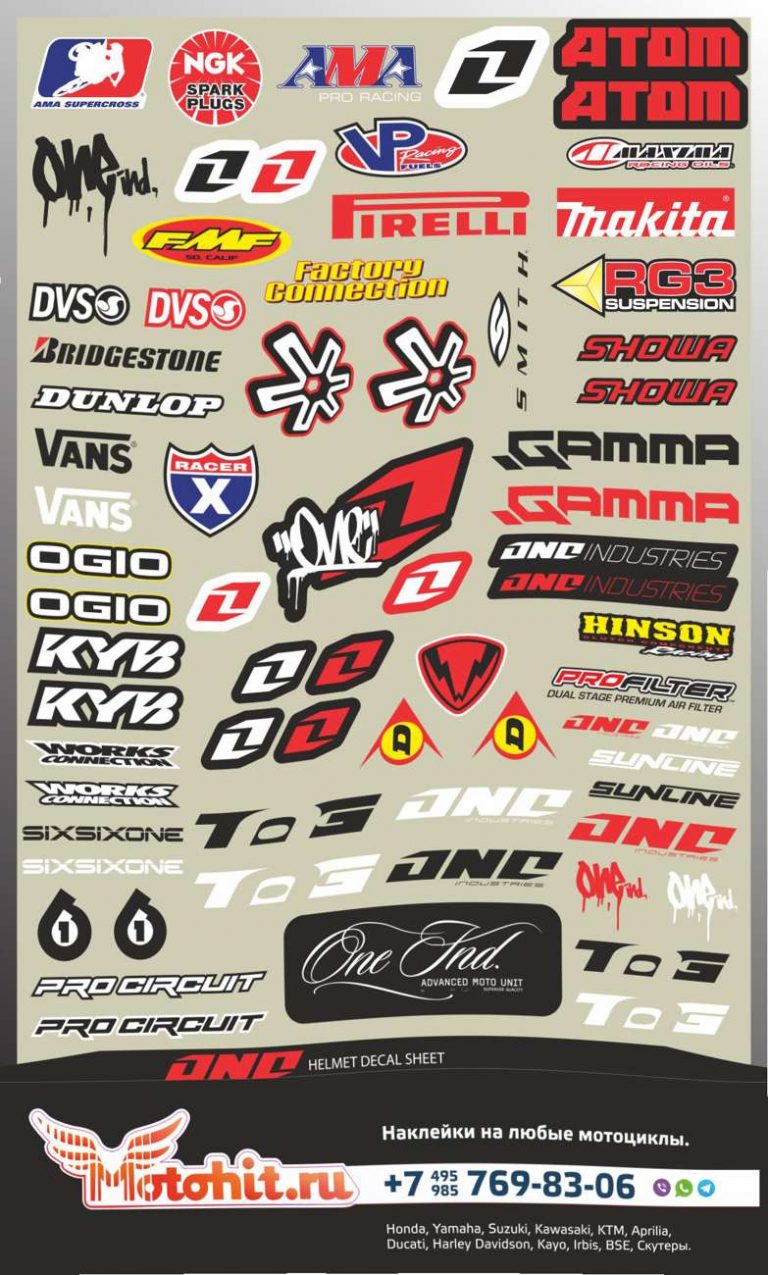 MOTO LOGOS stickers list - MXG.ONE - Best moto decals