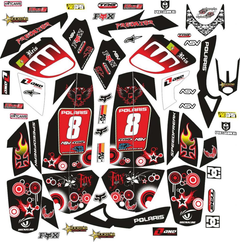 POLARIS PREDATOR-500 decals set - MXG.ONE - Best moto decals