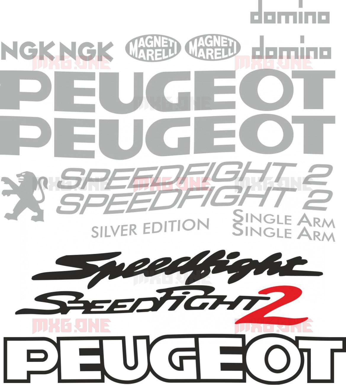 PEUGEOT SPEEDFIGHT-2 stickers set