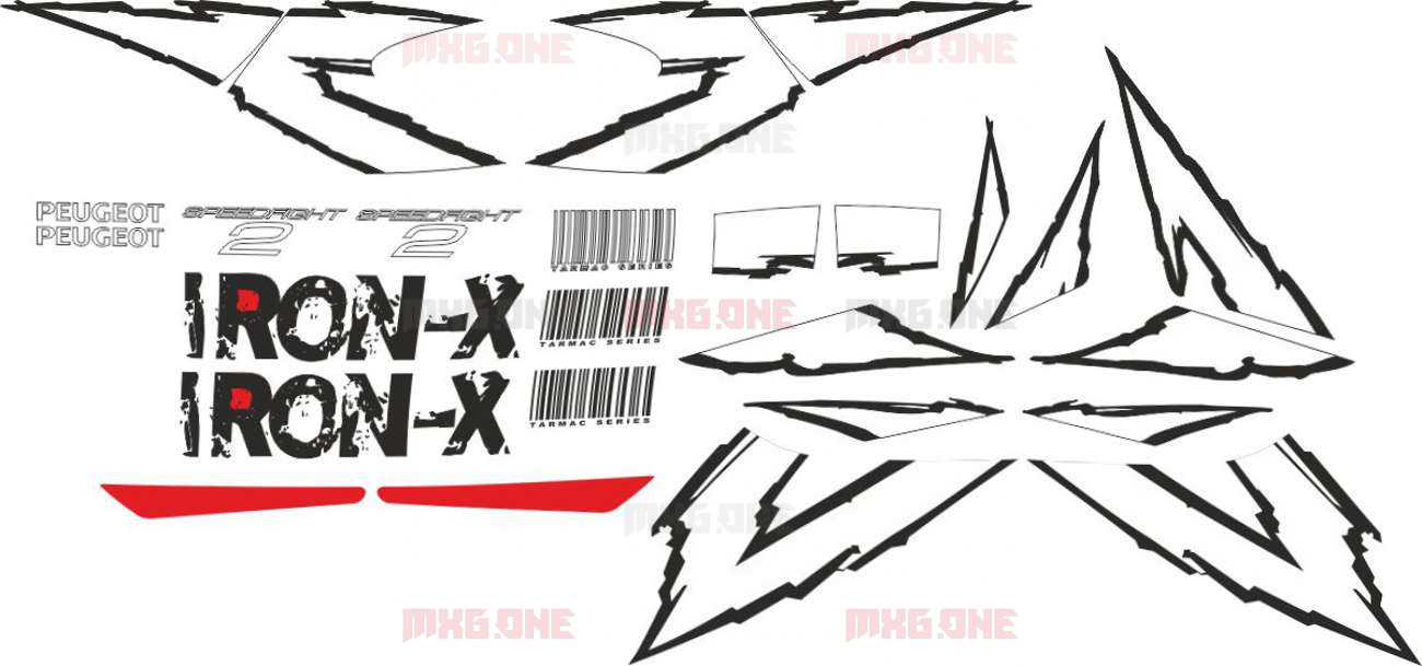 Peugeot Speedfight 2 IRON-X Decals Stickers Graphics SET Scooter  Reproduction