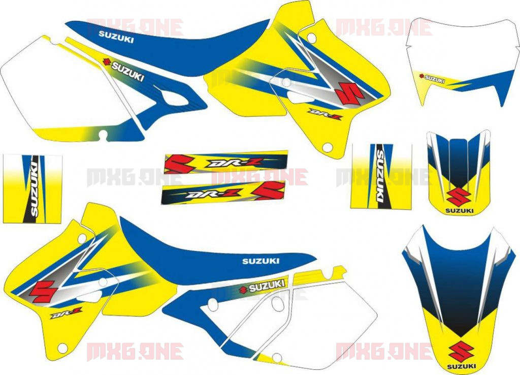 Suzuki DRZ400 logos decals, stickers and graphics MXG.ONE Best