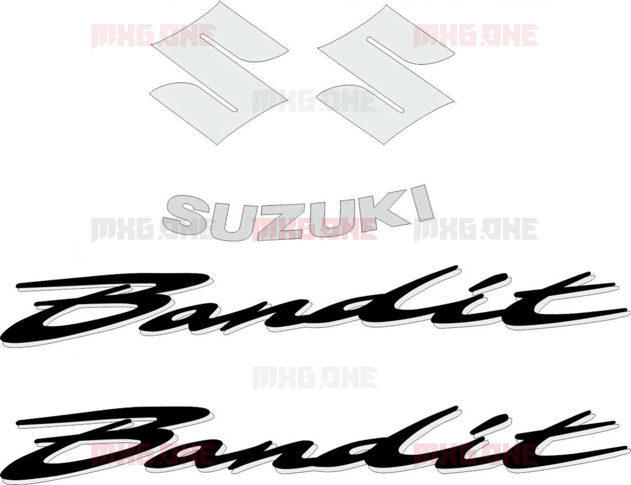 SUZUKI Bandit 650 adesivi sticker decal moto motociclo set 18 Pezzi