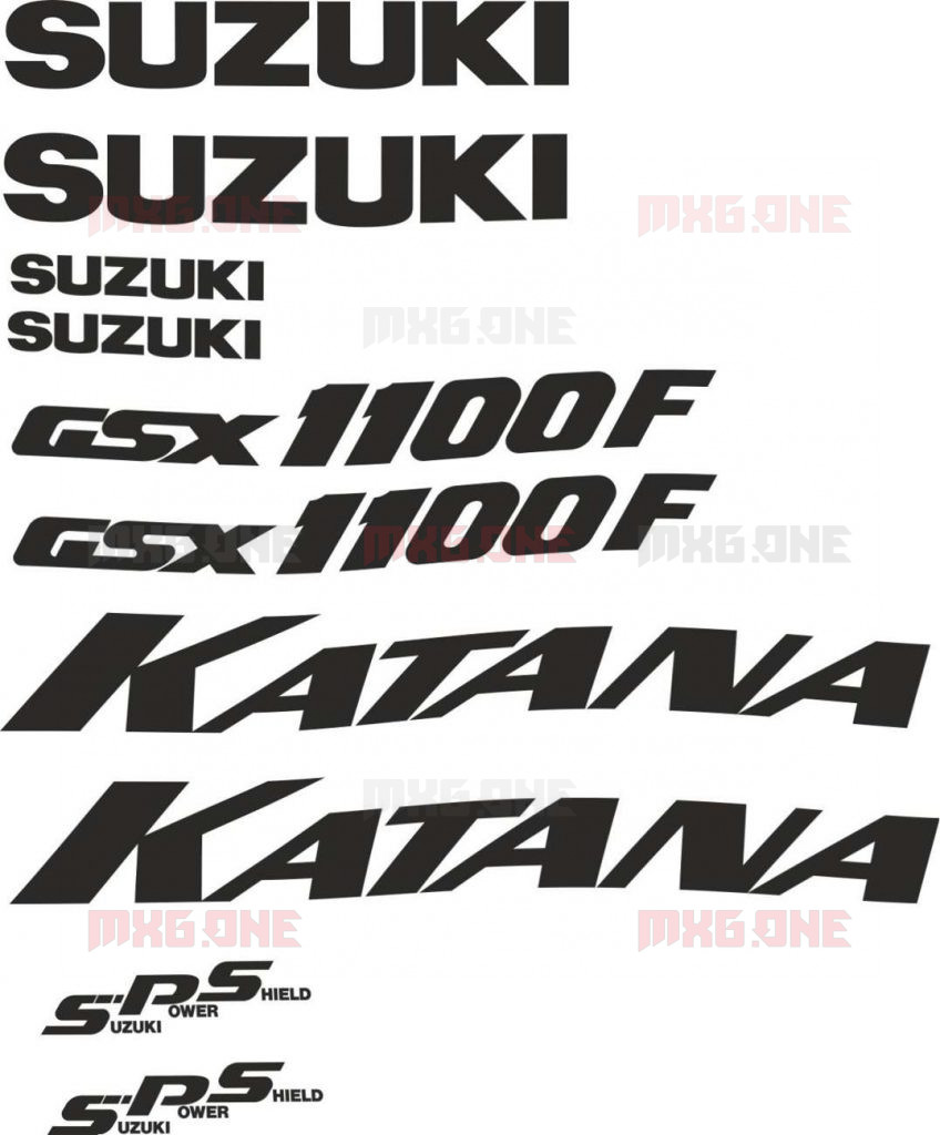 Suzuki Gsx F 1100 Katana Stickers Set Mxgone Best Moto Decals