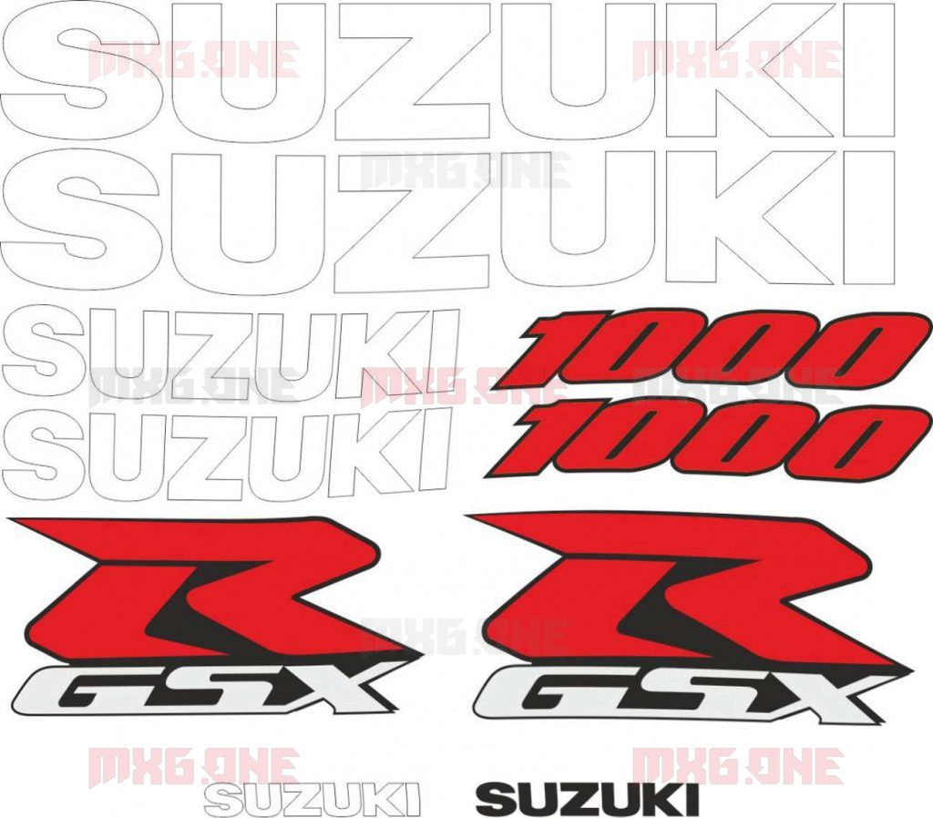 Suzuki GSX R Logos Decals Stickers And Graphics MXG ONE Best Moto Decals