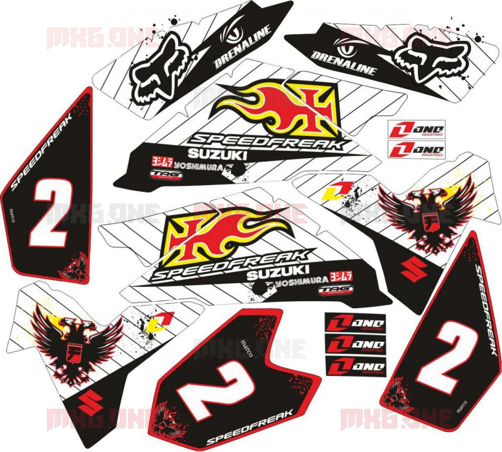 SUZUKI LTR-450 SPEEDFREAK-WHITE 2006-2018 decals set - MXG.ONE - Best ...