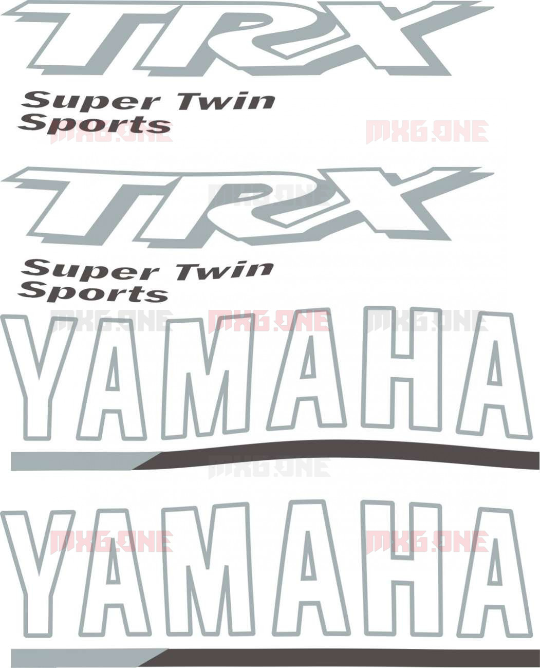Yamaha TRX 850 TRX850 BJ 1995-99 Kettenschutz Logo silber 