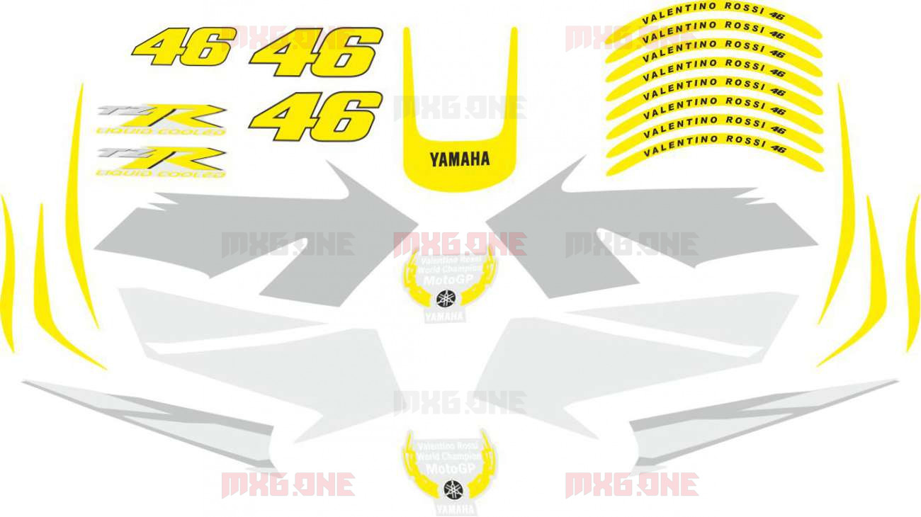 Yamaha TZR-50 2005-2006 ROSSI stickers set