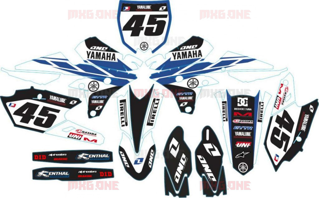 Yamaha YZF-250 YZF-450 logos decals, stickers and graphics - MXG.ONE ...