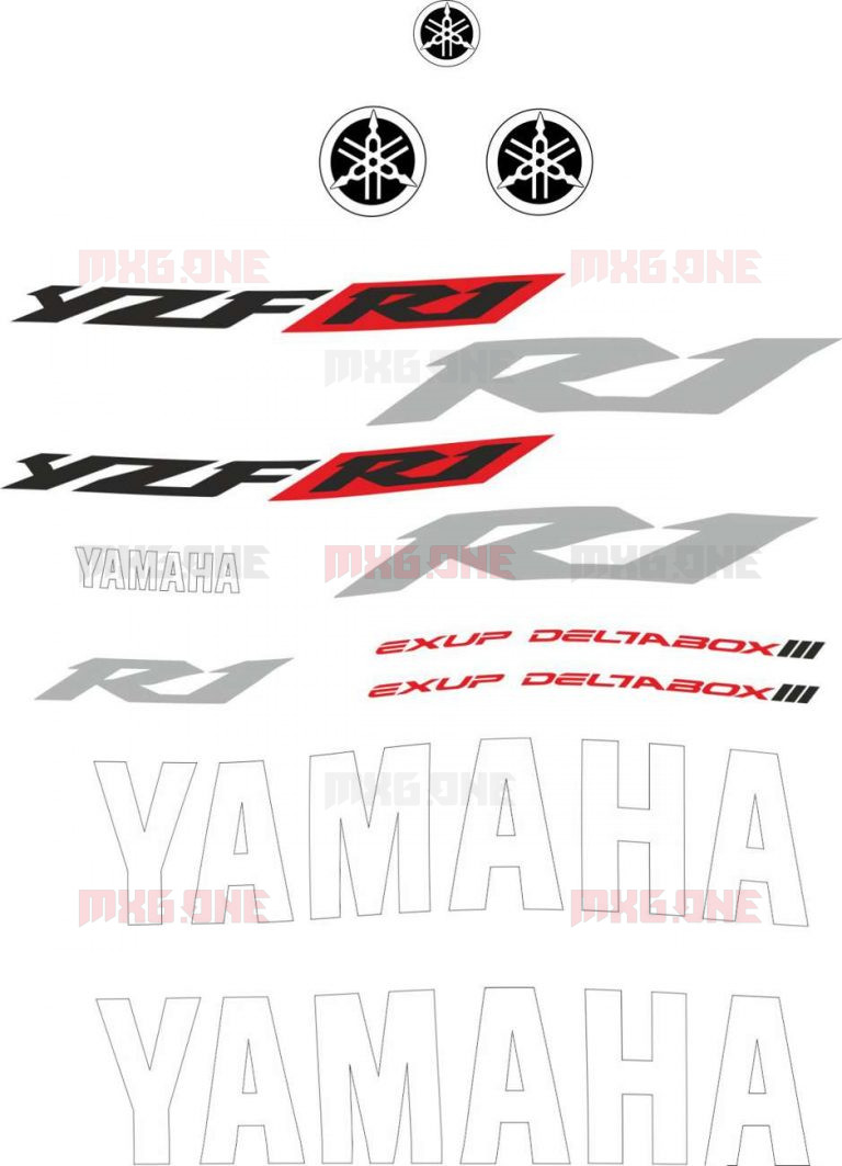 Yamaha YZF-R1 logos decals, stickers and graphics - MXG.ONE - Best moto ...