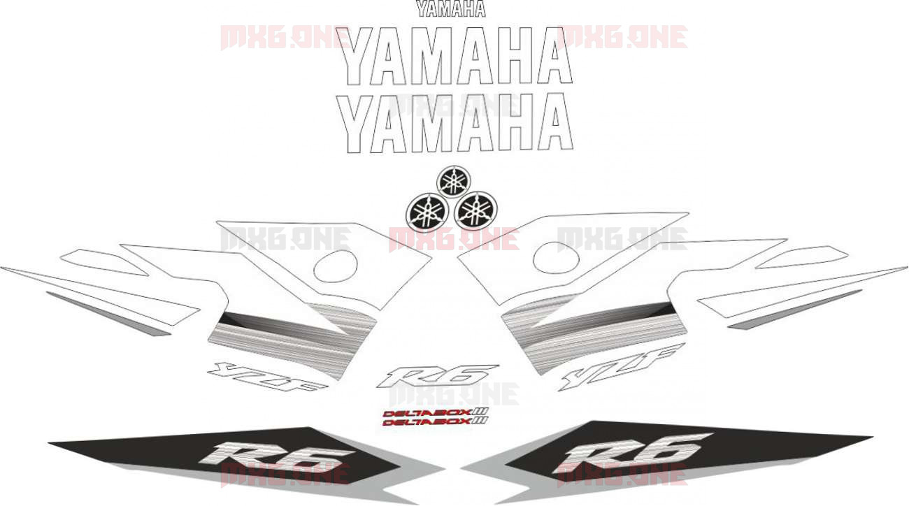 Yamaha Yzf R6 03 2 Decals Set Mxg One Best Moto Decals