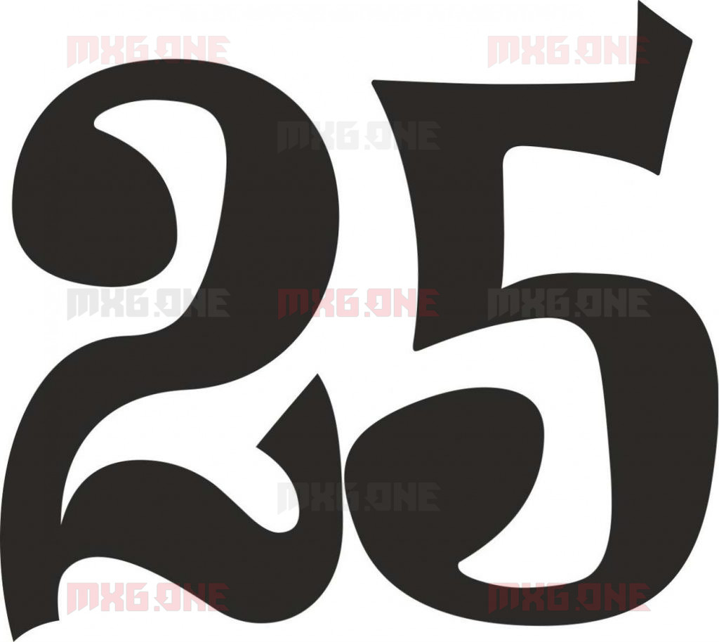 25 number sticker - MXG.ONE - Best moto decals