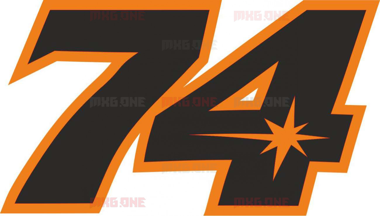  74 Number Sticker MXG ONE Best Moto Decals