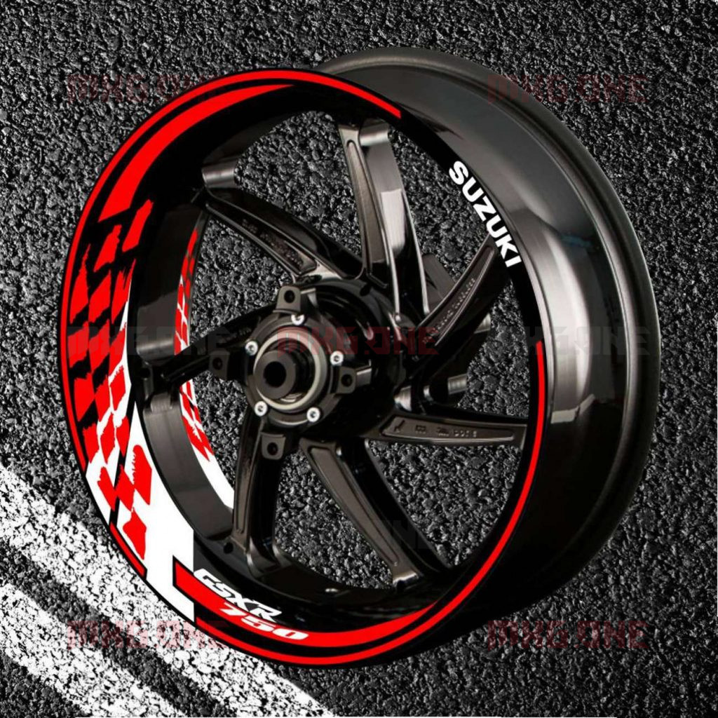 GSXR750 fire stickers set for rims MXG.ONE Best moto decals