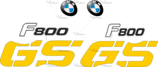 Decals for BMW F-800-GS 2008-2009 YELLOW