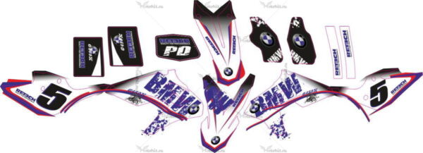 Decals for BMW G-450-X BLUE