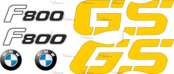 Decals for BMW GS-800-F 2008 YELLOW