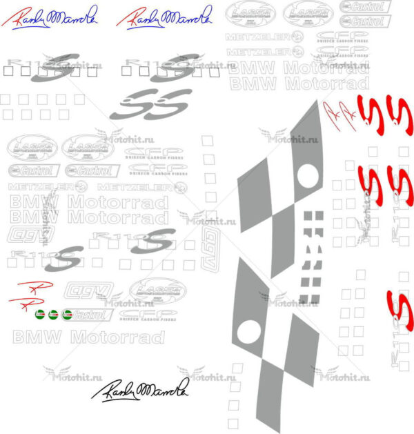 Decals for BMW R-1100-S 2000+ Randy-Mamola-Boxer CUP