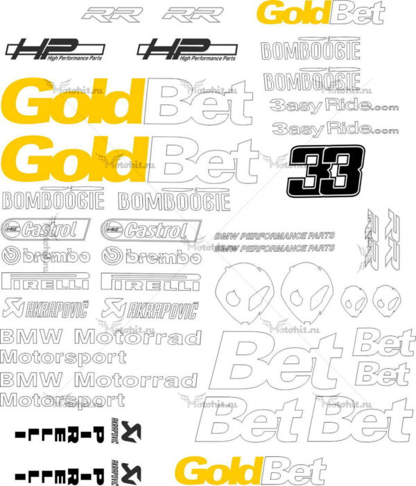 Decals for BMW S-1000-RR GOLDBET