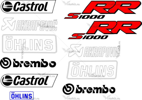 Decals for BMW S-1000-RR TXT