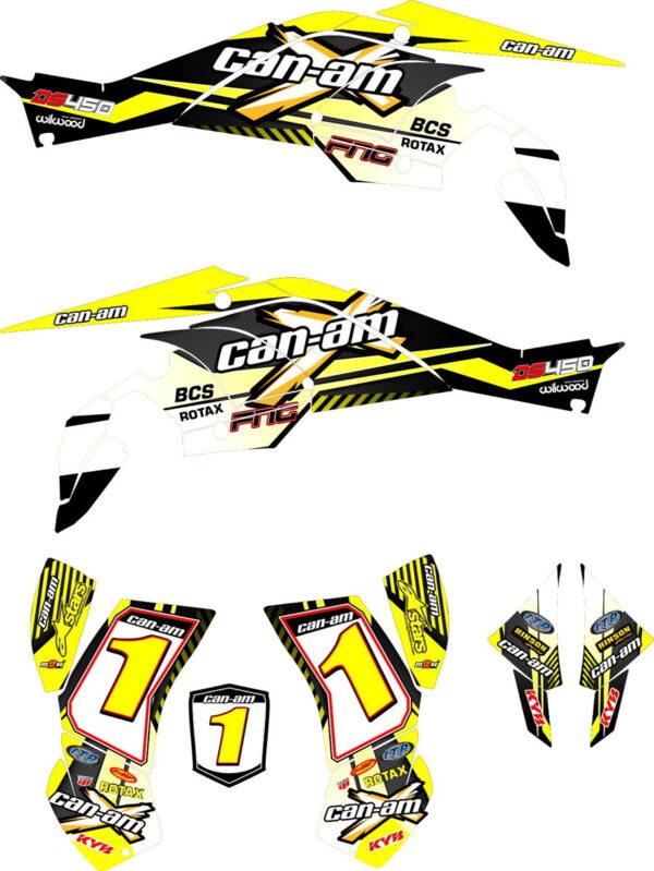 Decals for CAN-AM DS-450-YELLOW