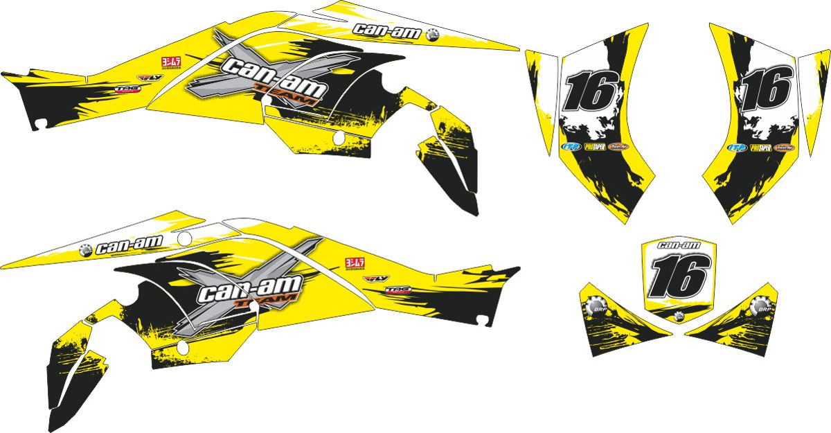 Decals for CAN-AM DS-450-YELLOW