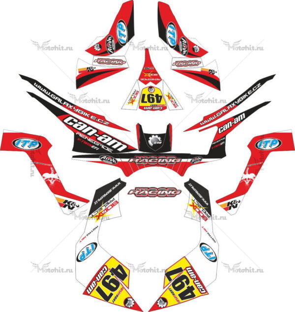 Decals for CAN-AM RENEGADE-RED-K