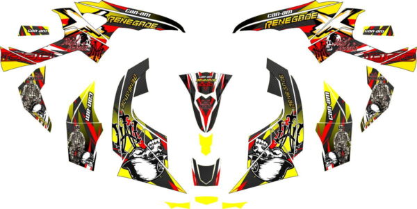 Decals for CAN-AM RENEGADE-1000-METAL-MULISHA
